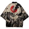NONE Estate stile giapponese anime drago stampa cosplay Haori Yukata Top adulto tradizionale samurai cardigan kimono allentato per uomo donna