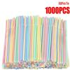 NONE 50-1000 Pz Cannucce Multicolori rietjes Tè Al Latte Bar Festa di Nozze Cucina Accessori Per La Casa Bevanda Paglia Nera All'ingrosso