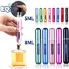NONE Contenitore liquido portatile per atomizzatore di profumo da 8 ml/5 ml per cosmetici da viaggio Mini bottiglia riutilizzabile vuota in alluminio spray alcolico