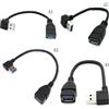 Erilles Cavo di prolunga USB 3.0 con angolo destro/sinistro/su/giù da 90 gradi Cavo adattatore da maschio a femmina Cavi USB Cavo di prolunga