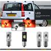 NEWM Adatto per Fiat Panda Typ 169 Hatch 2003-2012 LED senza errori di retromarcia/freno di coda/sostituzione lampadine fendinebbia posteriori