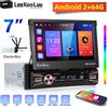 NONE LeeKooLuu schermo retrattile motorizzato da 7 pollici Android 13 autoradio 1 Din lettore multimediale GPS Stereo 2G + 64G Carplay Android Auto