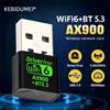 kebidumei WiFi 6 Bluetooth 5.3 AX900 Scheda di rete WiFi Adattatore wireless USB 2in1 Dual Band 2.4G 5GHz Wi-Fi Lan Dongle Ricevitore Driver gratuito