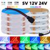 HEGEHE 4Pin 10mm PCB RGB COB LED Strip Light 5V 12V 24V DC RA90 576 840 LED/m Illuminazione per barra a nastro lineare flessibile colorata ad alta luminosità