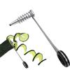NONE Affettatrice a spirale Lama Cetriolo Carota Patate Verdura Coltello a spirale Utensile da cucina Bigodino in acciaio inossidabile Accessorio da cucina portatile
