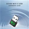 ICANING Ricevitore WiFi wireless AX300 WiFi 6 Scheda WiFi 2.4G Wifi6 Dongle USB PC Driver portatile gratuito 802.11ax
