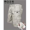NONE Pantaloncini cargo stampati con bandiera americana Pantaloncini con aquila per il Giorno dell'Indipendenza Pantaloni corti multitasche da lavoro cargo estivi da campeggio Streetwear