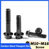 NONE M10 M12 M14 M16 Grado 10.9 Nero Acciaio al carbonio Esterno Esagono Flangia Bullone Flangia Tappo Vite Bullone di Fissaggio Filettatura Passo 1.25/1.5mm