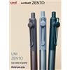 uni Penna a inchiostro gel giapponese uni-ball ZENTO Modello a flusso limitato Spinta in metallo Scrittura ultra liscia 0,38/0,5 mm Firma per studenti d'affari