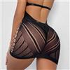 WOAIPMM Avvolgere i glutei Mini abito patchwork in rete da donna Halter con scollo basso senza maniche Hot Girls Stile versatile Abiti eleganti alla moda