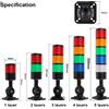 DMWD 55mm Diametro 24v DC 220v Luce fissa LED Segnale Torre Luce Multistrato Stack Luci di allarme Avvertimento per macchine industriali