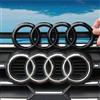 TESLA Griglia anteriore Audi nera/argento a quattro anelli in ABS, adesivo per bagagliaio posteriore, adatto per Audi A1 A3 A4 A5 A6 A7 A8 Q5 Q7 Q8