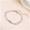 Cazador Bracciale a doppia catena a forma di serpente color oro con nodo d'amore Braccialetti alla moda in acciaio inossidabile per donna Uomo Gioielli Regalo di San Valentino