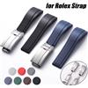 HQstrap Cinturino per orologio in gomma da 20 mm per Rolex per Water Ghost cinturino da polso verde nero con fibbia pieghevole cinturino sportivo da uomo in morbido silicone