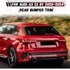 NONE Per Audi A3 S-Line S3 8Y Berlina Hatchback 2020-2024 Paraurti posteriore a nido d'ape Trim Striscia decorativa bagagliaio posteriore adesivo