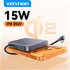 Vention Qi2 Power Bank magnetico da 10000 mAh 15 W PD 35 W con cavo C integrato Qi2-certificato per iPhone 17 Caricabatterie Magsafe Powerbank