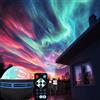 UOSU Luce notturna a LED 7 colori Proiettore cielo stellato Luce ambientale Aurora settentrionale con rotazione automatica USB remota per l'arredamento della camera da letto