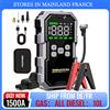 BSMOOM Compressore d'aria portatile wireless da 1500A con avviatore di emergenza, avviatore portatile a batteria di picco, caricabatterie portatile per auto da 12V (per tutti i veicoli a benzina/diesel) per