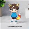 NONE Standee Personalizzati con Foto, in Acrilico Trasparente Stampato su Due Lati, per Figure Anime, Standee di Idoli K-Pop, Regalo di Compleanno per Fan