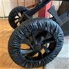 NONE 4 pezzi copriruota per passeggino antipolvere protezione per pneumatici per sedia a rotelle passeggino per neonati ruota per carrozzina custodia anti-sporco accessori S/L