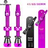 OFFBONDAGE Bicicletta 2/Pack F/V Valvola Tubeless Lega di Alluminio Prevenzione della Corrosione 45mm 65mm 80mm Con Strumento di Smontaggio del Nucleo della Valvola