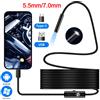 XinFe Endoscopio con Fotocamera Type-C da 5.5/7.0MM con 6 LED Regolabili, Boroscopio Flessibile USB per Android, Telefono e PC