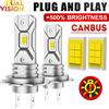 Dualvision 2 Pezzi Lampadine LED Turbo H7 Canbus 5570 CSP 1:1 Mini per Fari Auto, Super Luminose, Wireless, Diodo H7 12V Bianco 6000K