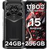 DOOGEE Blade20 Pro Telefono Rugged con Altoparlante da 125dB, AI Gemini, Batteria da 11800mAh, Display da 6.6'', Android 15, Versione Globale, Smartphone con NFC