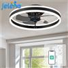 Jelena Ventilatore da Soffitto 50CM con Luci LED, Telecomando e APP, Dimmerabile a 6 Velocità, per Ufficio e Soggiorno