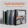 twosheep Custodia magnetica rimovibile Twosheep per Kobo Libra Colour Kobo Libra2 con slot per stilo e retro trasparente, tipo libro componibile