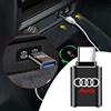 QUATTRO Adattatore convertitore USB 3.0 Type-C per auto, compatibile con Audi Sline B8 A5 B7 C7 A7 A8 B9 B6 C6 Q2 Q3 Q5 Q7 Q8 8P 8L Q2L TT R QUATTRO