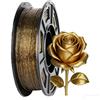 MANLANG Filamento per stampante 3D Galaxy Glitter PLA, 1,75 mm, filamento per stampa 3D, regalo di San Valentino, nero con glitter oro, 250 g, bobina