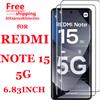 Leeshionz 1/4 pezzi di protezione per lo schermo in vetro temperato per Redmi Note15 5G - Protezione per smartphone adatta per la serie Redmi Note15 5G
