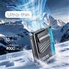 kinscoter Nuovo Ventilatore Portatile da Cintura per Esterni 4000mAh USB, Mini Ventilatore Multifunzione con 5 Velocità e Display Digitale, Ricaricabile