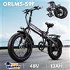 NONE Bicicletta Elettrica Pieghevole con Potente Motore da 500W, Batteria Rimovibile 48V13AH, Pneumatici Fat da 20*4 Pollici per Tutti i Terreni, Bici Elettrica Urbana