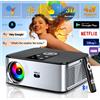 HORLAT T03 Proiettore 4K da 40000 Lumen con Android 11, per Esterni, Full HD 1080P, 8K, Video 3D, Audio, Home Theater, Auto Focus, Keystone