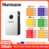Humsienk Sistema di Accumulo Energetico All-in-One Humsienk 5.12kWh con Inverter Solare 5KW Onda Pura, Uscita AC220V, Caricatore Solare MPPT 160A, Ingresso PV Max 500V, per Casa/Ufficio
