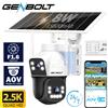 GENBOLT Telecamera di Sicurezza Solare 4G AOV per Esterni, Wireless, Registrazione 24/7 3MP+3MP, Telecamera IP Senza WiFi con Scheda SIM, Telecamera LTE CCTV con Batteria da 8W 15600mAh