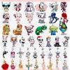 Disney Ciondoli pendenti in argento sterling 925 Stitch, Dumbo, Judy e Nick, Minnie, Heihei, compatibili con braccialetti originali, per gioielli da donna, regalo fai da te