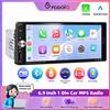 Podofo Autoradio Universale 1Din 6.9 Pollici con Carplay, Android Auto, MirrorLink, Lettore MP5, Schermo Touch IPS HD, Lettore Multimediale, FM, BT, Supporto Type-C/USB, Telecamera Posteriore