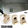 NONE 2 Pezzi Clip di Ricambio per Parasole Auto in ABS per Fiat Grande Punto 735478275 7355399311 735539312 735280780