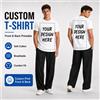 NONE T-Shirt Uomo Personalizzabile 100% Cotone, Maglietta Girocollo a Maniche Corte, Stampa Fronte Retro, Ampia Area per Logo Testo Grafica Foto, Casual Sport Estate Streetwear, Maglia Basic, Team Azienda