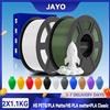 JAYO 2 Rotoli Filamento per Stampante 3D HS Opaco PETG/PLA/HS PLA (=PLA Classico) 1.75mm Avvolto Ordinatamente e Non Tossico per 3D