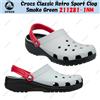 Crocs Classic Retro Sport Clog verde fumo 211281-1NM taglia unisex