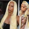 CLASSINE Blonde Human Hair Wig Parrucca Donna Capelli Veri Biondi Remy Umani Capelli #613 Biondo Straight 13x4 Blonde Lace Front Wig Free Part Glueless Wig Brazilian Parrucche Biondo For Women (16 Pollici)