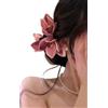 Generic Fermaglio per capelli 3D a forma di fiore simulato, antiscivolo, dentini posteriori, accessori per capelli (rosa)