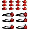 Zosutetoxo Hairclips, 18 Pezzi Fermagli per Capelli Donna, Fermagli Coccinella Piccoli e Grandi, Fermaglio Francese per Ragazze e Donne