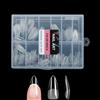 AOWVUTS 216 Pezzi Unghie Finte a Media Mandorla, 12 Taglie Tip in Gel per Unghie Ricostruzione, Gel Tips Unghie Copertura Completa per Nail Art Salone Manicure, Semi Matte, Nail Art Principiante