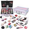 KAICOERLY Kit trucco per donne e ragazze, set regalo alla moda per principianti professionisti viaggiatori con custodia, trucco essenziale con tavolozza di ombretti, lucidalabbra, mascara, fondotinta viso