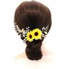 VILLFUL Fascia per Chioma Girasole Dorato in Stoffa con Perline e Cristalli, Accessorio Elegante e Creativo per Feste e Performance, Mantiene Saldamente la Testa